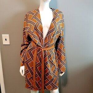 Forever 21 contemporary abstract gold and blue